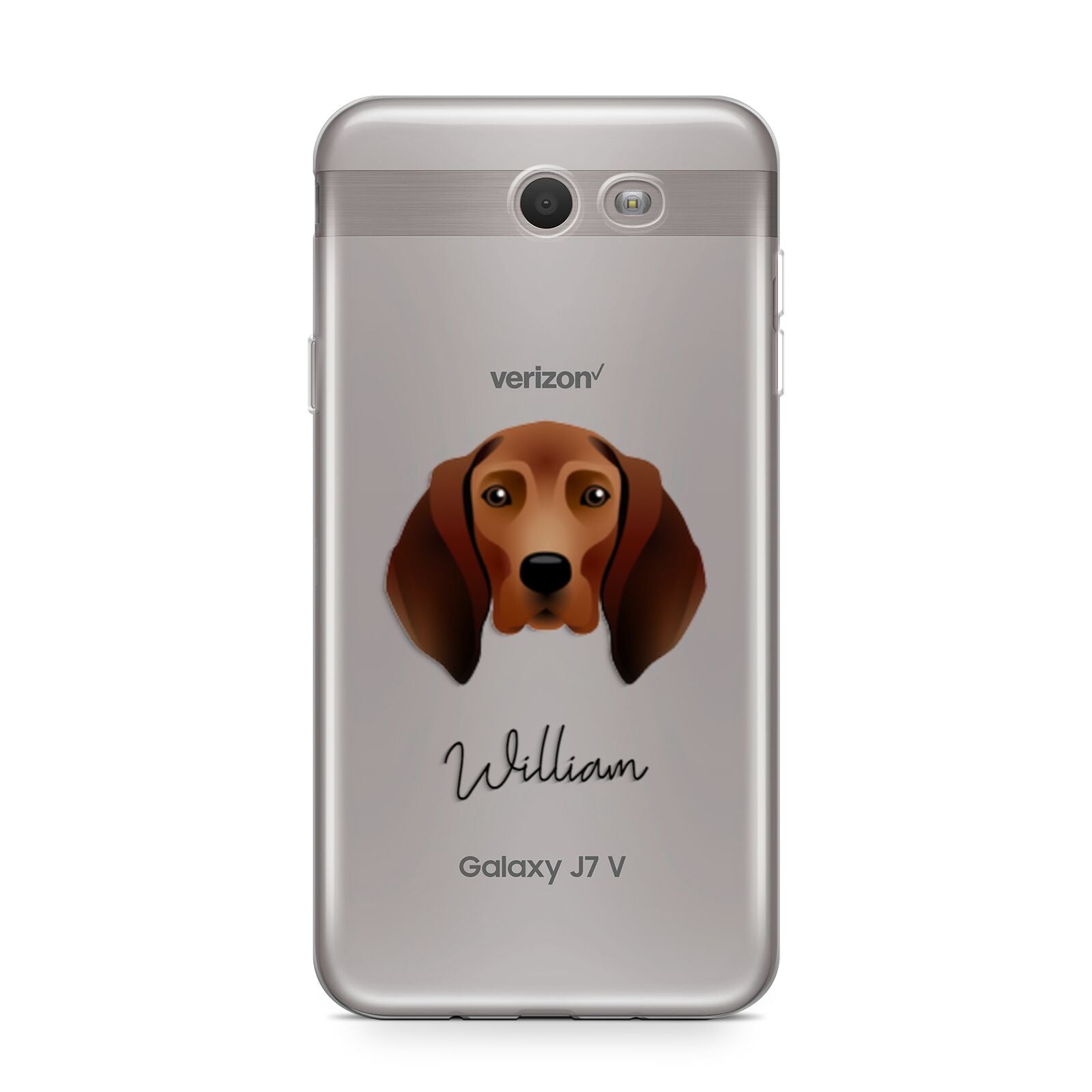 Redbone Coonhound Personalised Samsung Galaxy J7 2017 Case