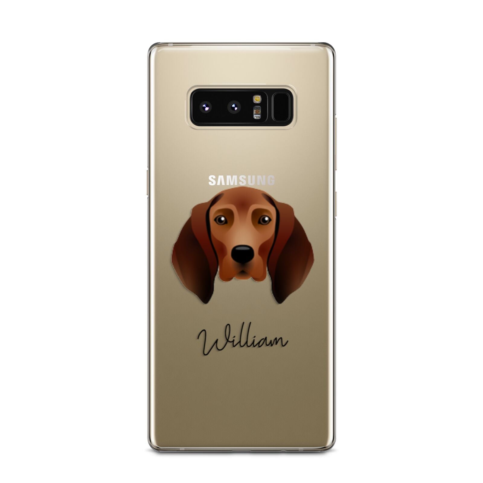 Redbone Coonhound Personalised Samsung Galaxy Note 8 Case