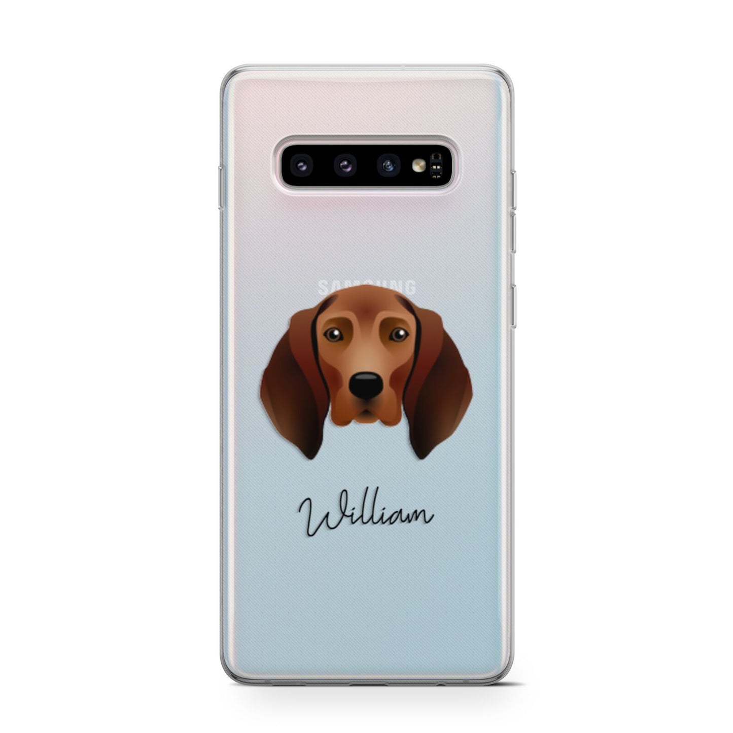 Redbone Coonhound Personalised Samsung Galaxy S10 Case