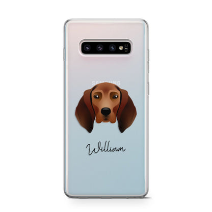 Redbone Coonhound Personalised Samsung Galaxy S10 Case