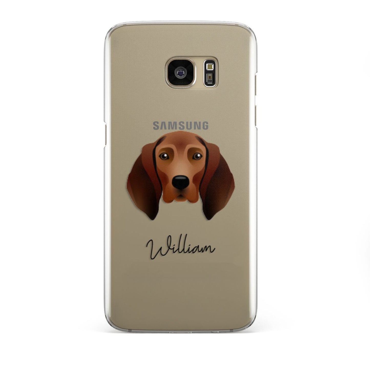 Redbone Coonhound Personalised Samsung Galaxy S7 Edge Case