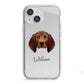 Redbone Coonhound Personalised iPhone 13 Mini TPU Impact Case with White Edges