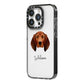 Redbone Coonhound Personalised iPhone 14 Pro Black Impact Case Side Angle on Silver phone