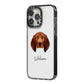 Redbone Coonhound Personalised iPhone 14 Pro Max Black Impact Case Side Angle on Silver phone