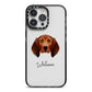 Redbone Coonhound Personalised iPhone 14 Pro Max Black Impact Case on Silver phone