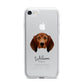 Redbone Coonhound Personalised iPhone 7 Bumper Case on Silver iPhone