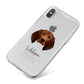 Redbone Coonhound Personalised iPhone X Bumper Case on Silver iPhone