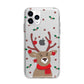 Reindeer Christmas Apple iPhone 11 Pro Max in Silver with Bumper Case