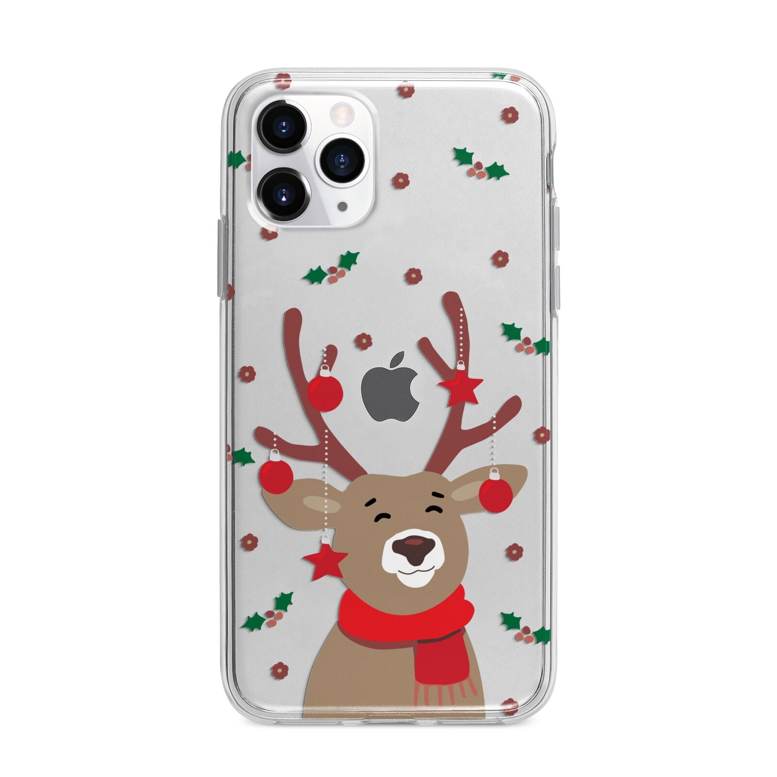 Reindeer Christmas Apple iPhone 11 Pro Max in Silver with Bumper Case