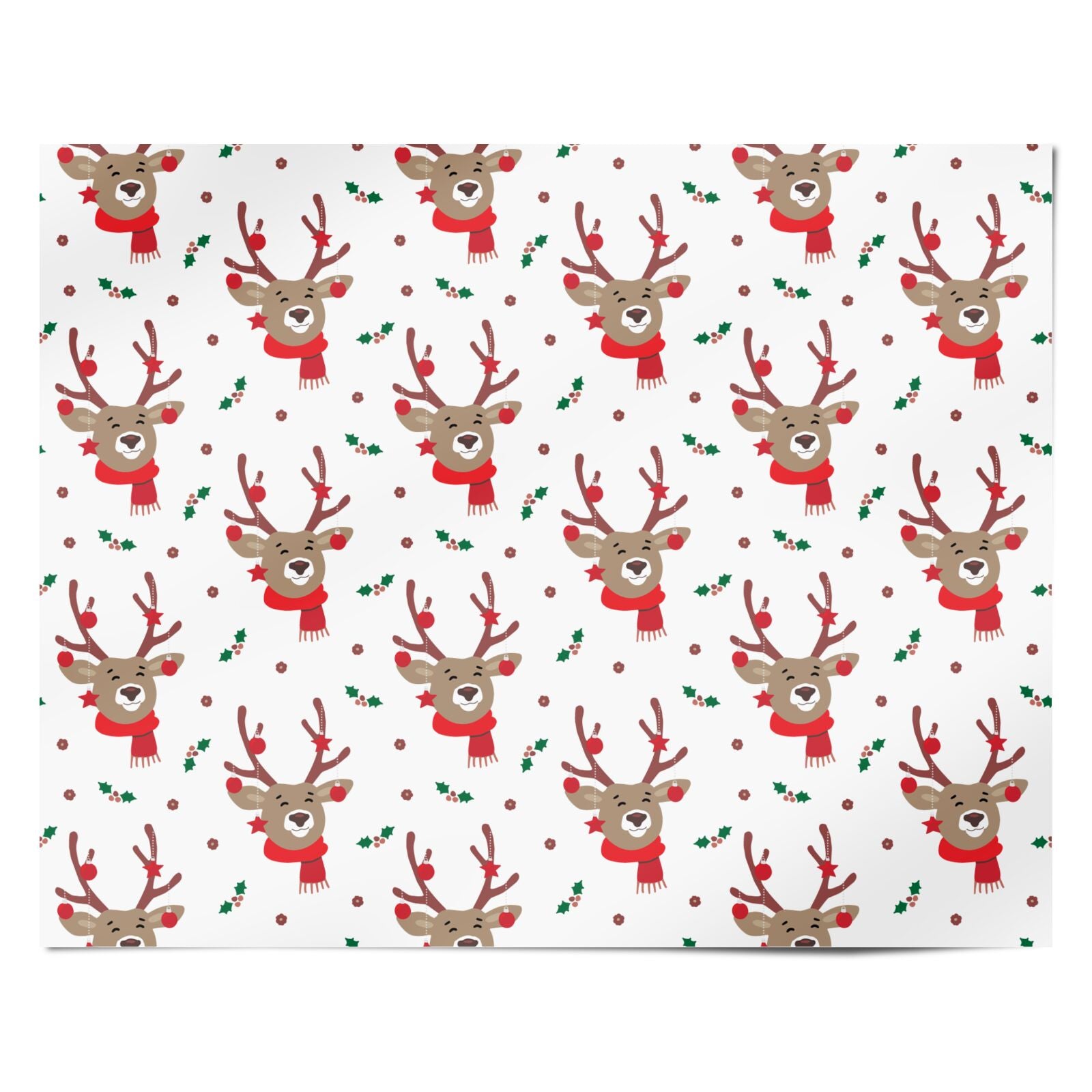 Reindeer Christmas Personalised Wrapping Paper Alternative