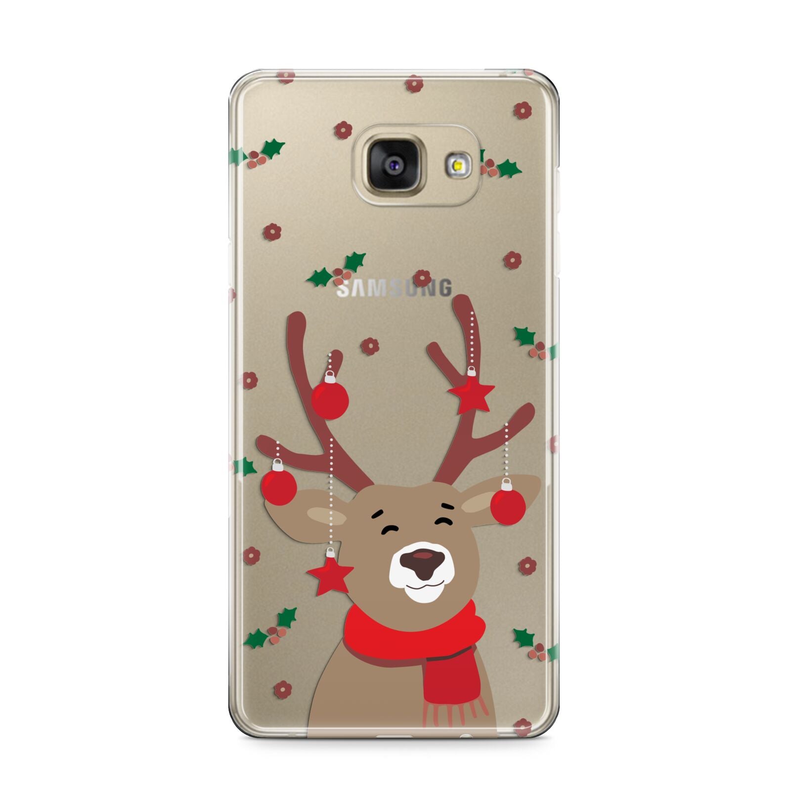 Reindeer Christmas Samsung Galaxy A9 2016 Case on gold phone