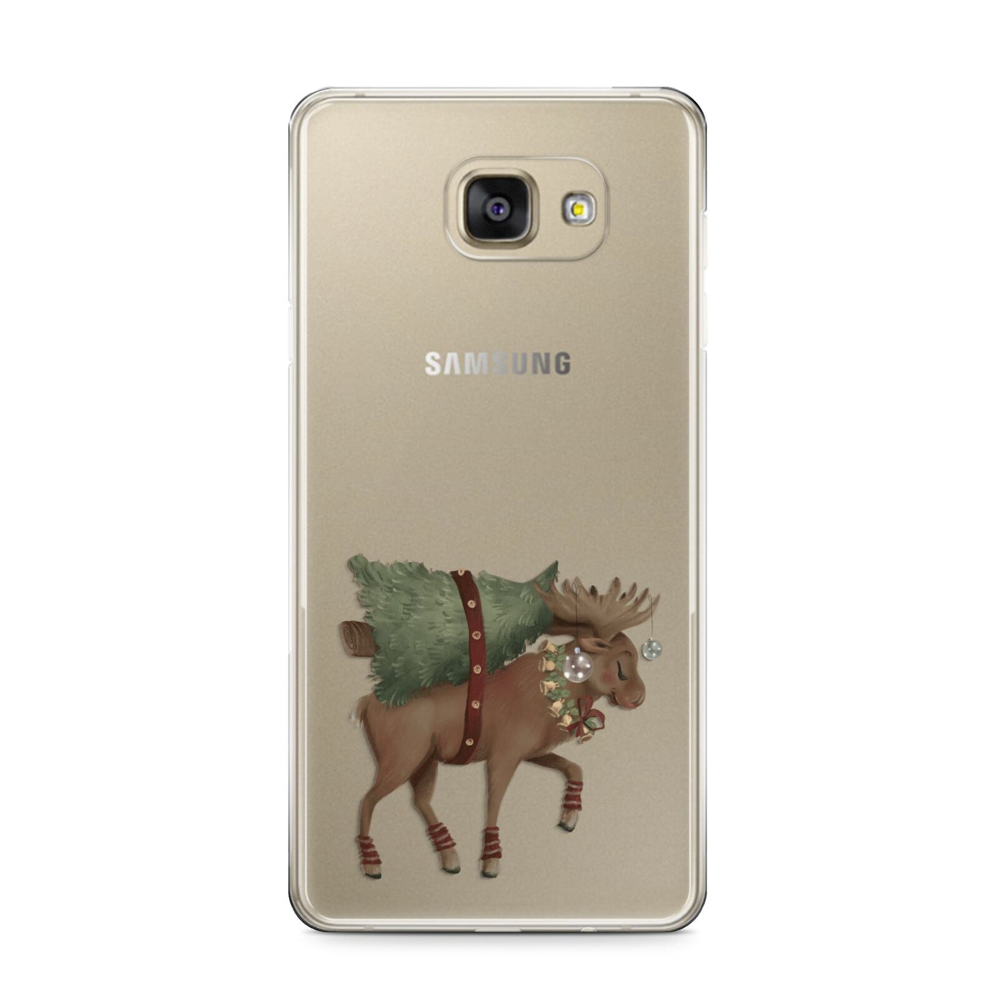 Reindeer Christmas Tree Samsung Galaxy A9 2016 Case on gold phone