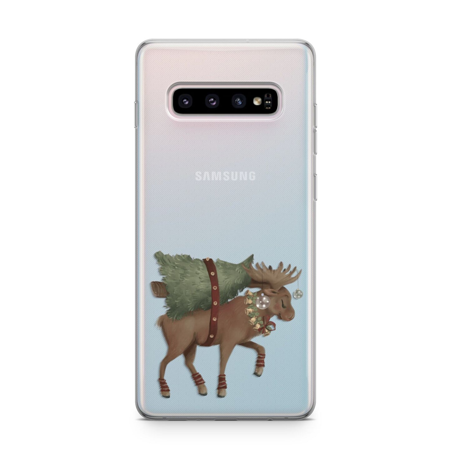 Reindeer Christmas Tree Samsung Galaxy S10 Plus Case