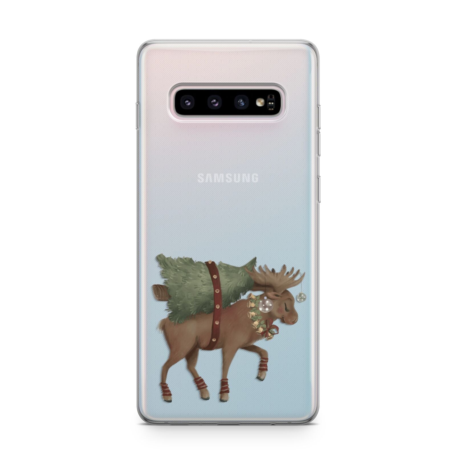 Reindeer Christmas Tree Samsung Galaxy S10 Plus Case