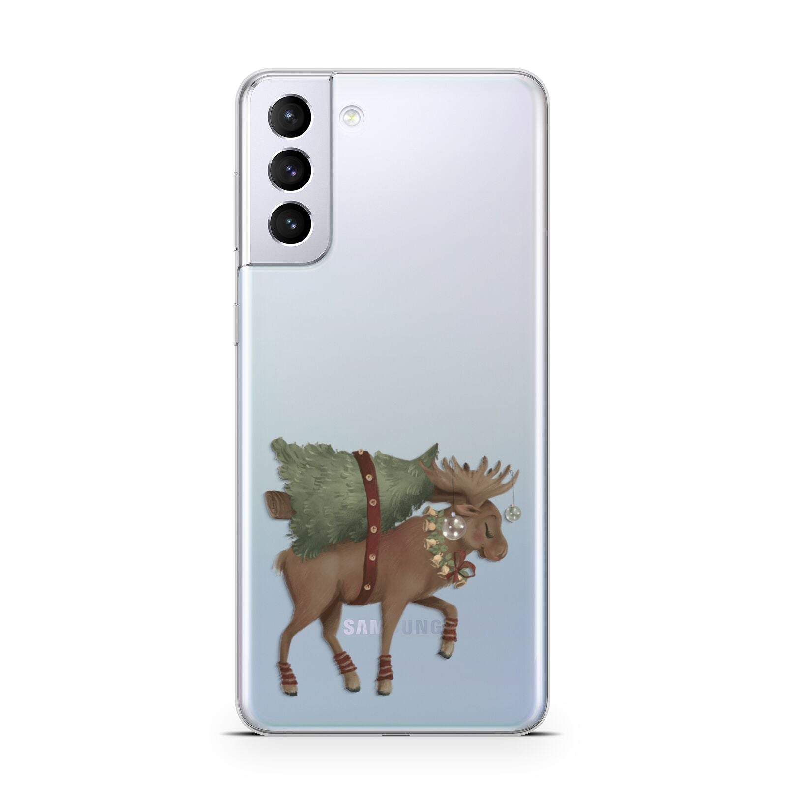 Reindeer Christmas Tree Samsung S21 Plus Case