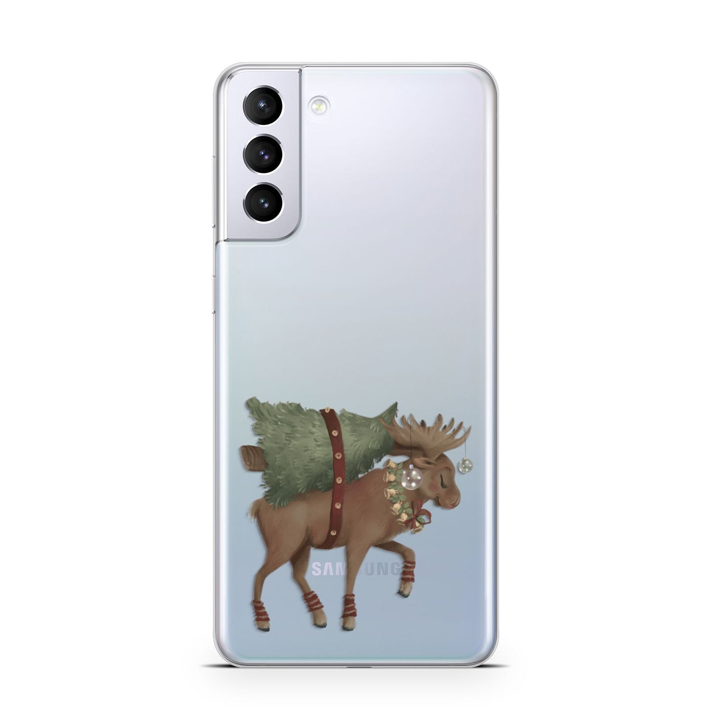 Reindeer Christmas Tree Samsung S21 Plus Phone Case