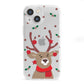 Reindeer Christmas iPhone 13 Mini Clear Bumper Case