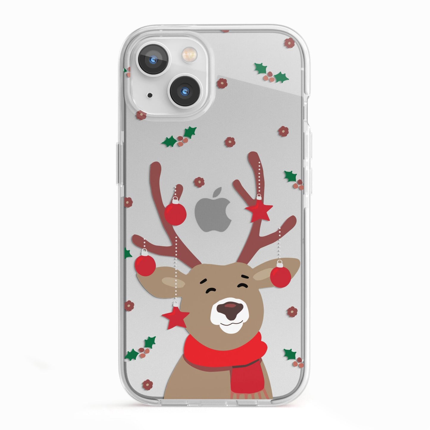 Reindeer Christmas iPhone 13 TPU Impact Case with White Edges