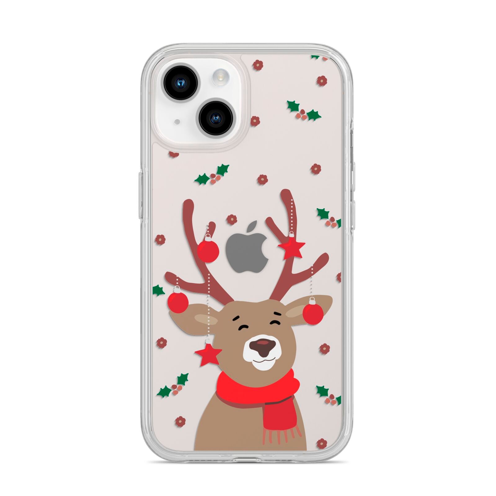 Reindeer Christmas iPhone 14 Clear Tough Case Starlight