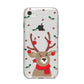 Reindeer Christmas iPhone 8 Bumper Case on Silver iPhone