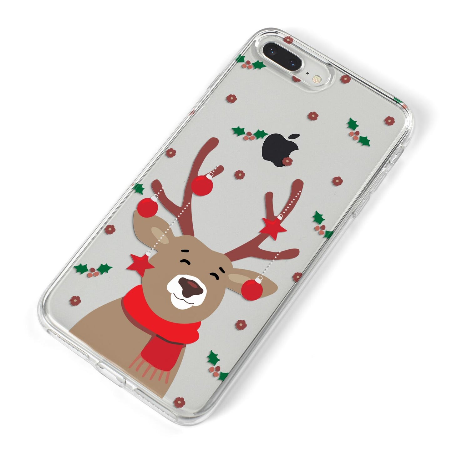 Reindeer Christmas iPhone 8 Plus Bumper Case on Silver iPhone Alternative Image