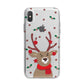 Reindeer Christmas iPhone X Bumper Case on Silver iPhone Alternative Image 1