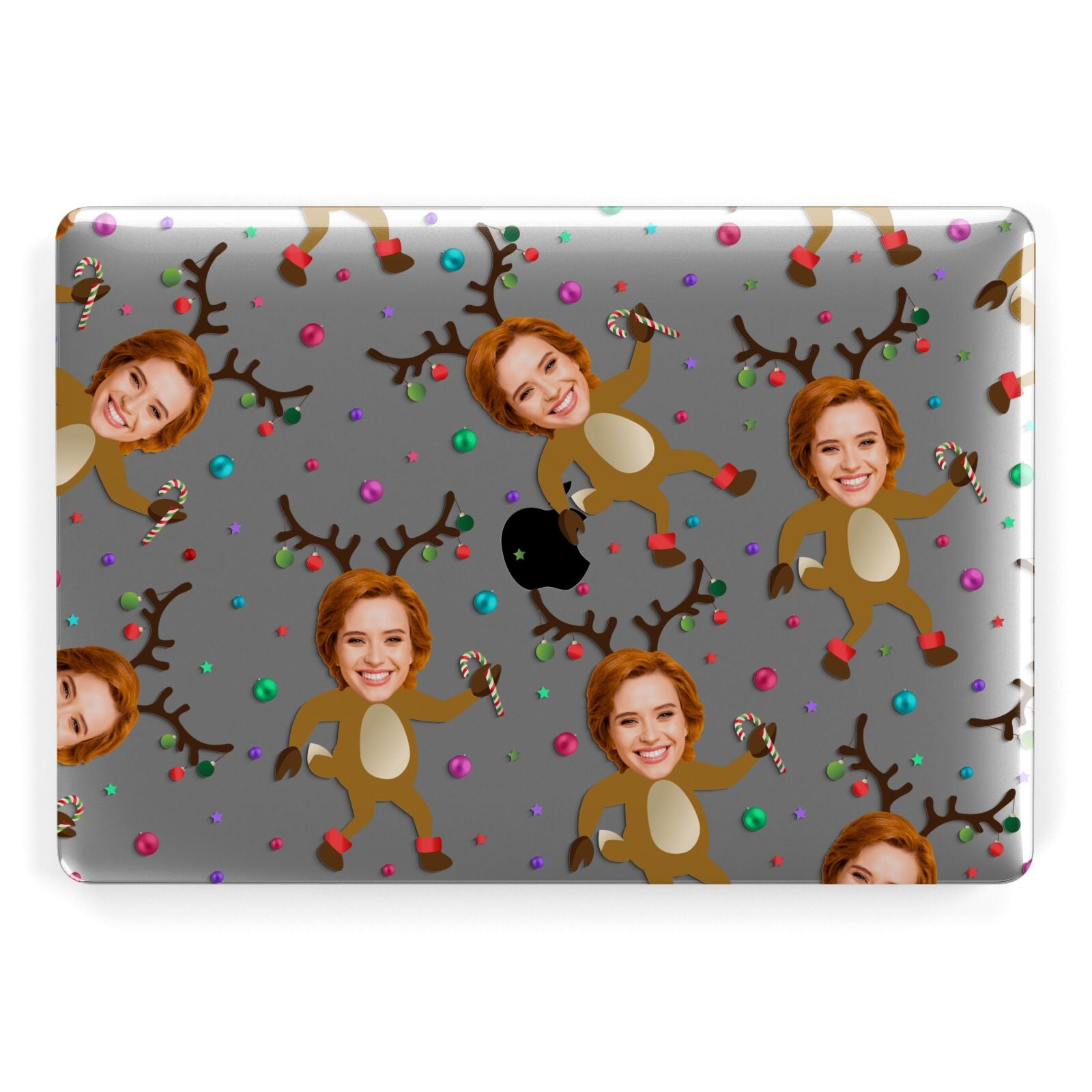 Reindeer Photo Face Apple MacBook Case