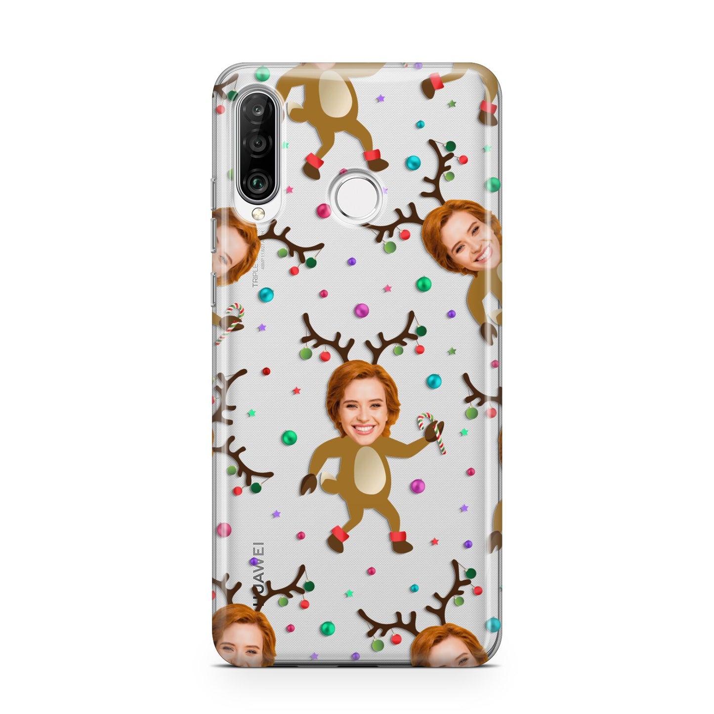 Reindeer Photo Face Huawei P30 Lite Phone Case