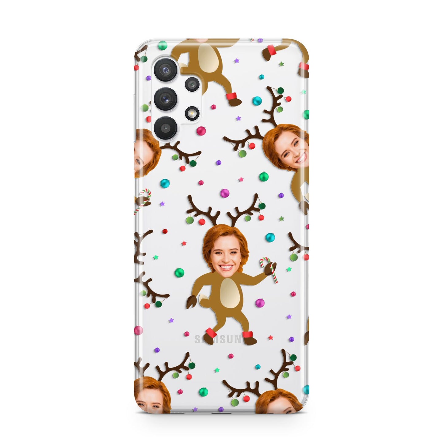 Reindeer Photo Face Samsung A32 5G Case