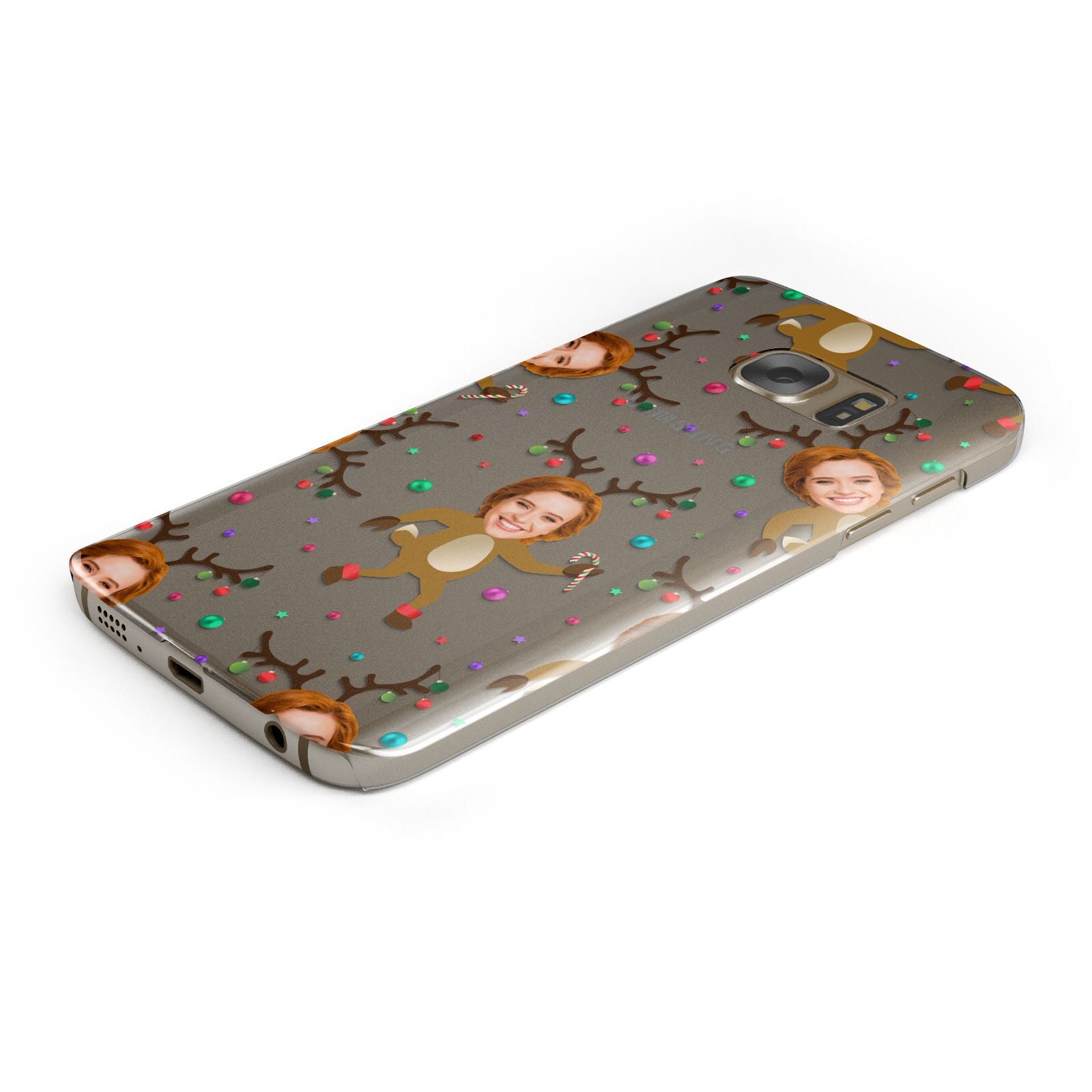 Reindeer Photo Face Samsung Galaxy Case Bottom Cutout