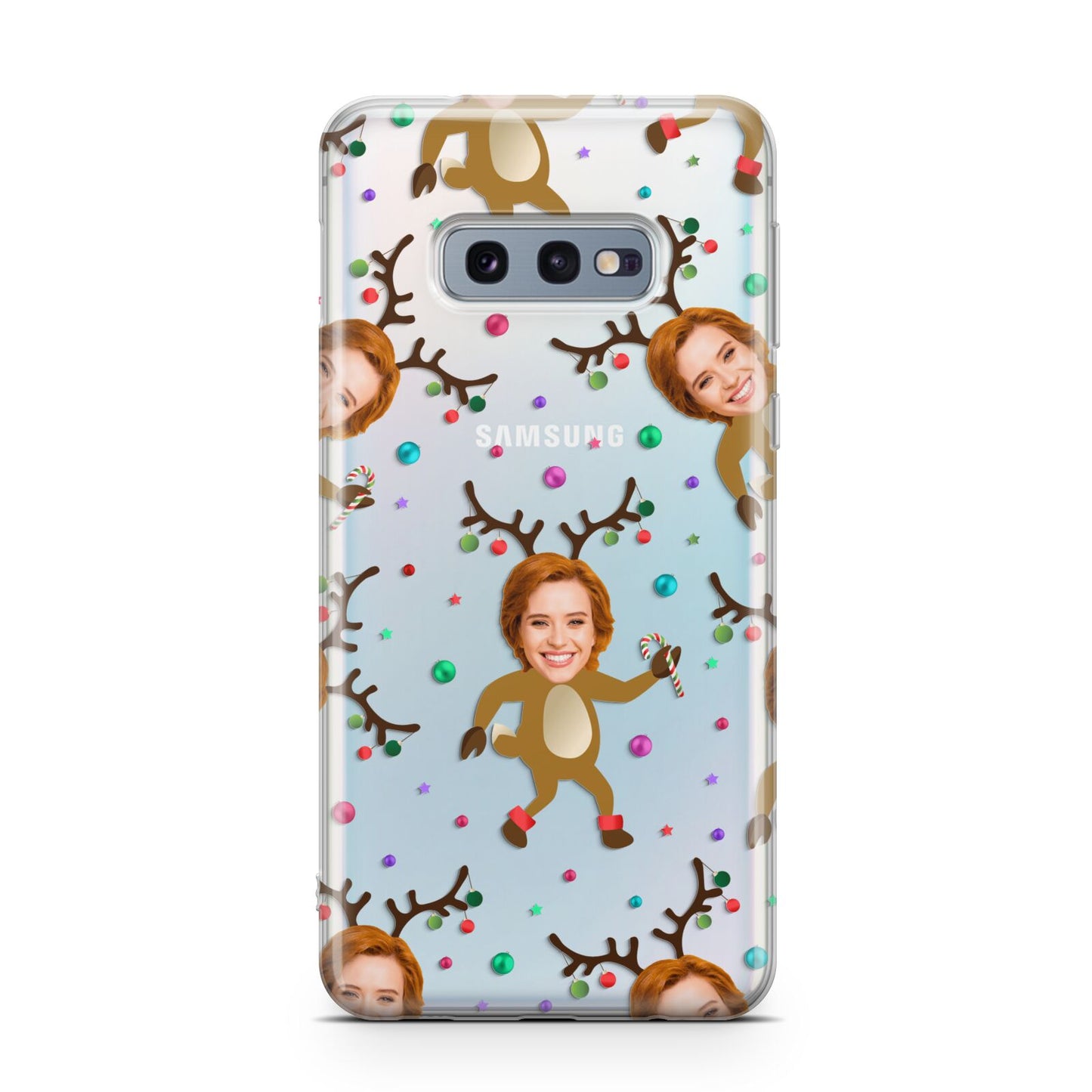 Reindeer Photo Face Samsung Galaxy S10E Case