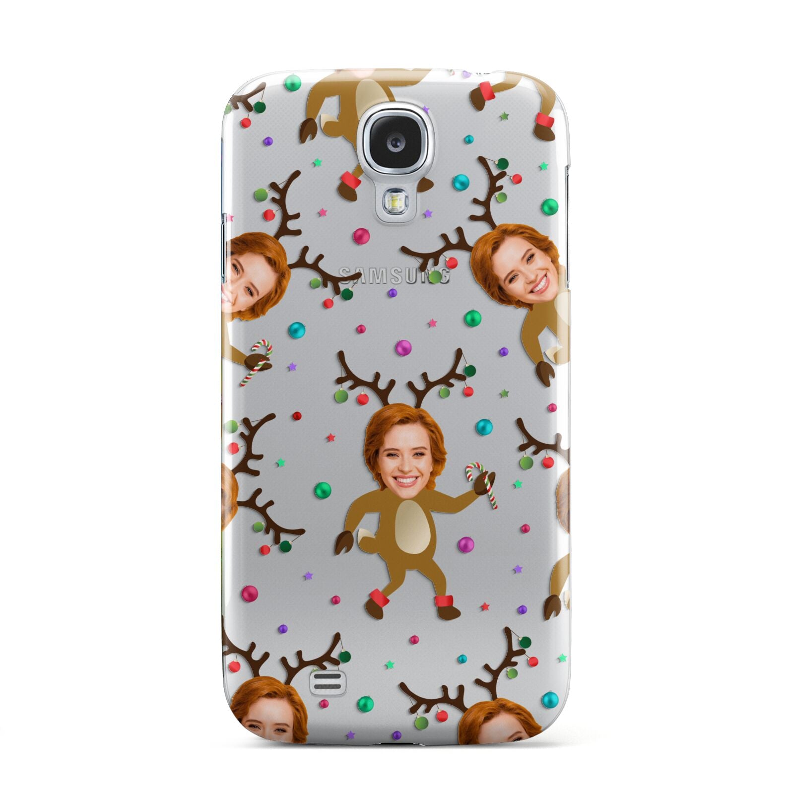 Reindeer Photo Face Samsung Galaxy S4 Case