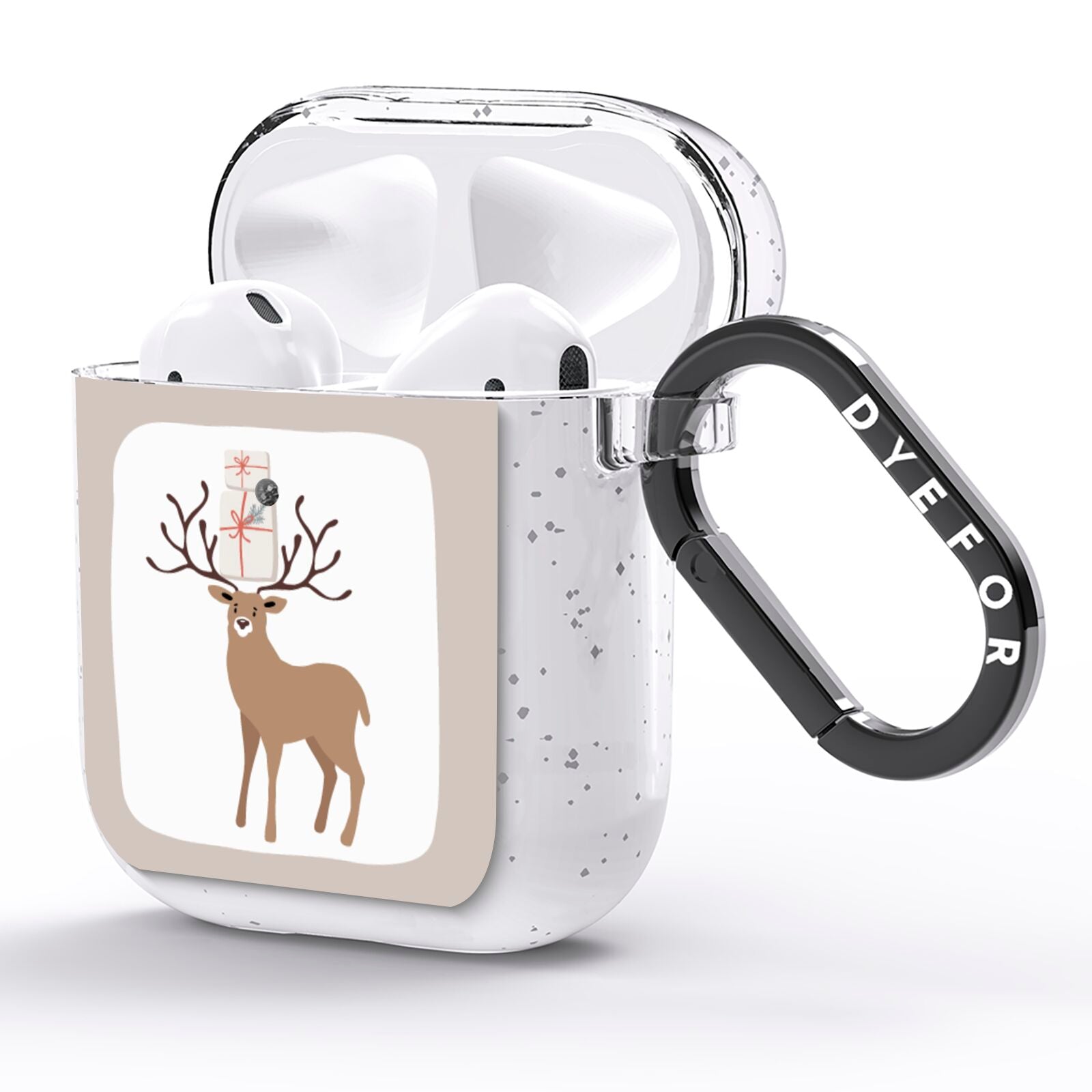 Reindeer Presents AirPods Glitter Case Side Image