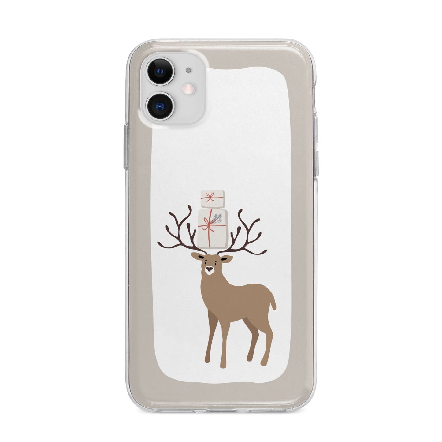 Reindeer Presents Apple iPhone 11 in White with Bumper Case