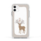Reindeer Presents Apple iPhone 11 in White with White Impact Case