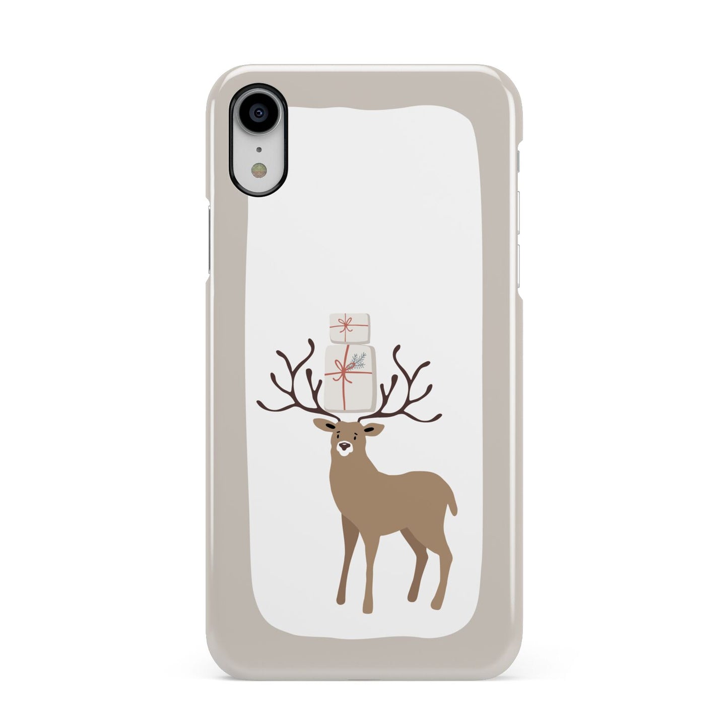 Reindeer Presents Apple iPhone XR White 3D Snap Case