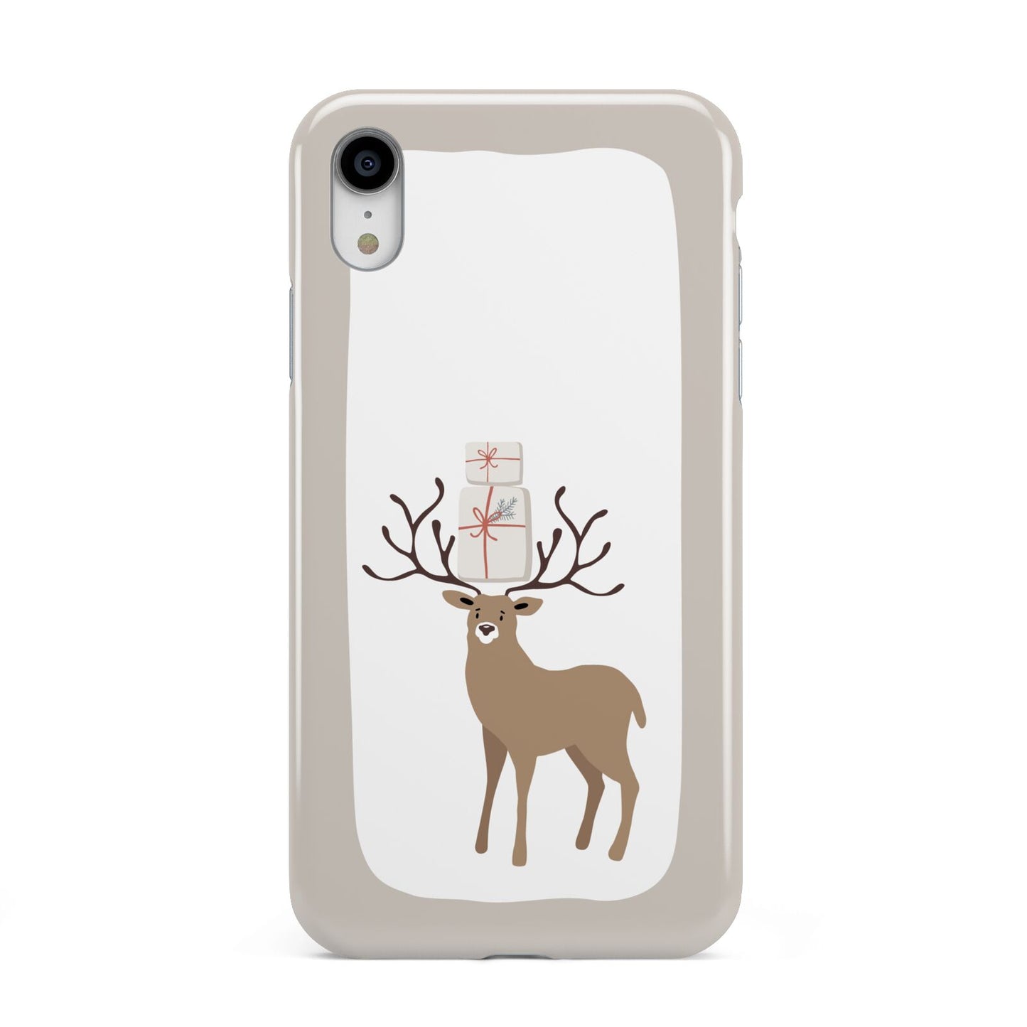 Reindeer Presents Apple iPhone XR White 3D Tough Case