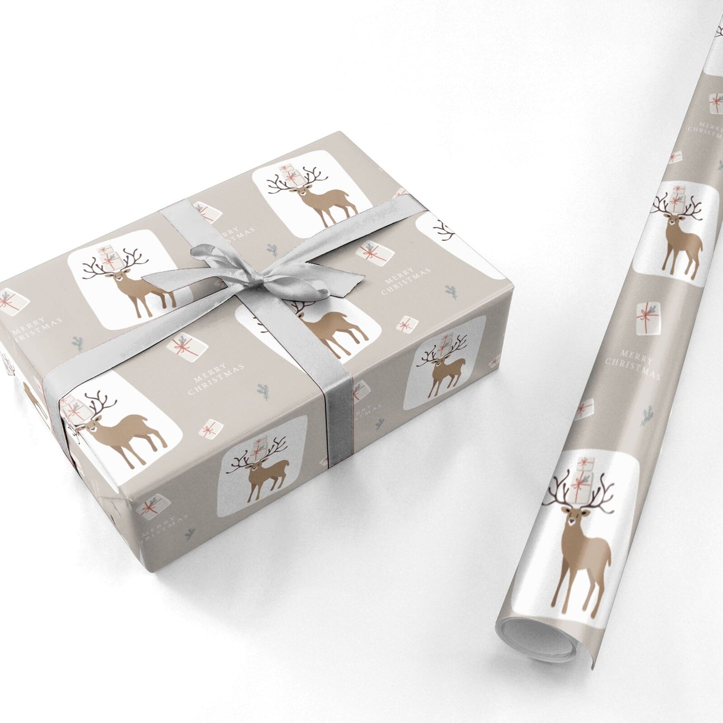 Reindeer Presents Personalised Wrapping Paper