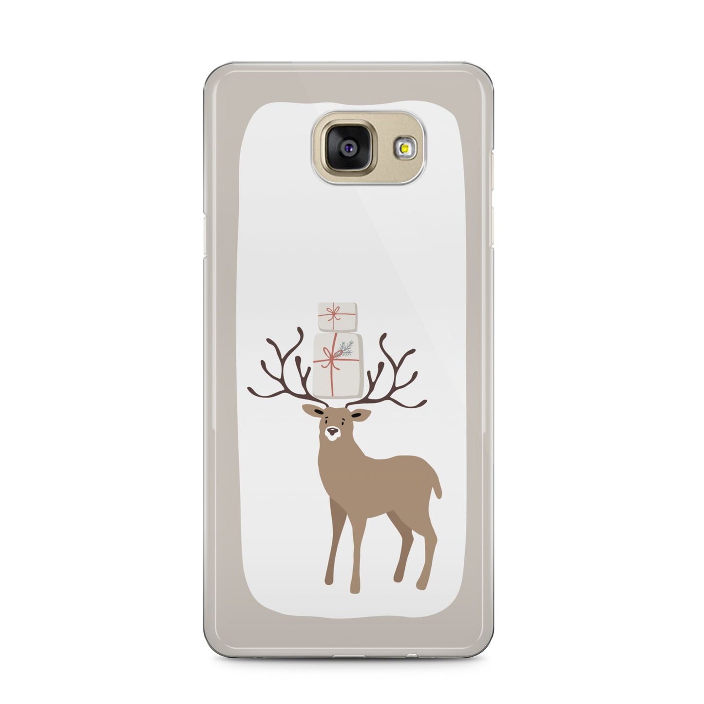 Reindeer Presents Samsung Galaxy A5 2016 Case on gold phone