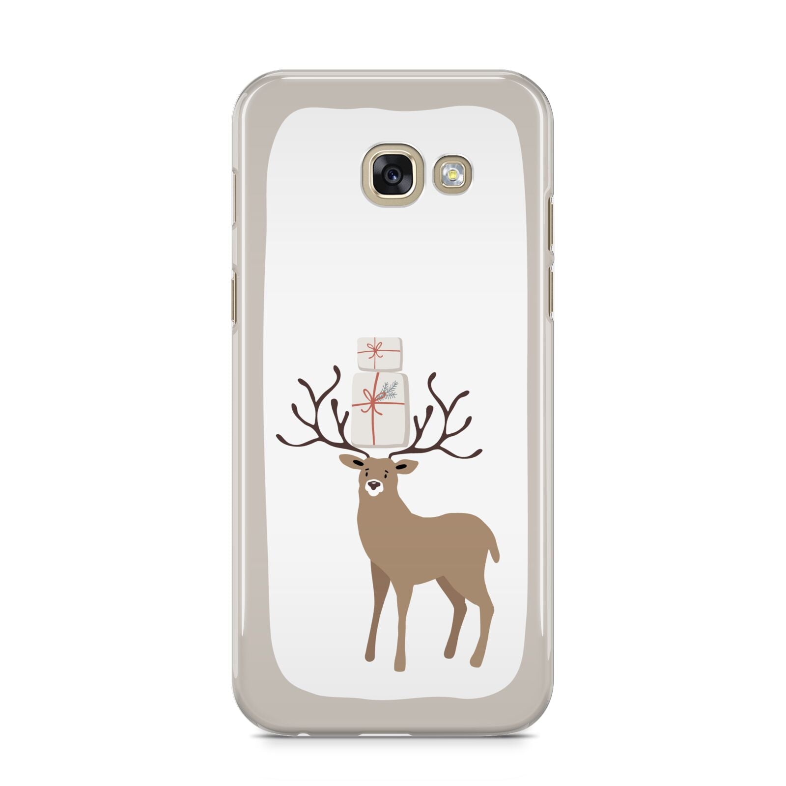 Reindeer Presents Samsung Galaxy A5 2017 Case on gold phone