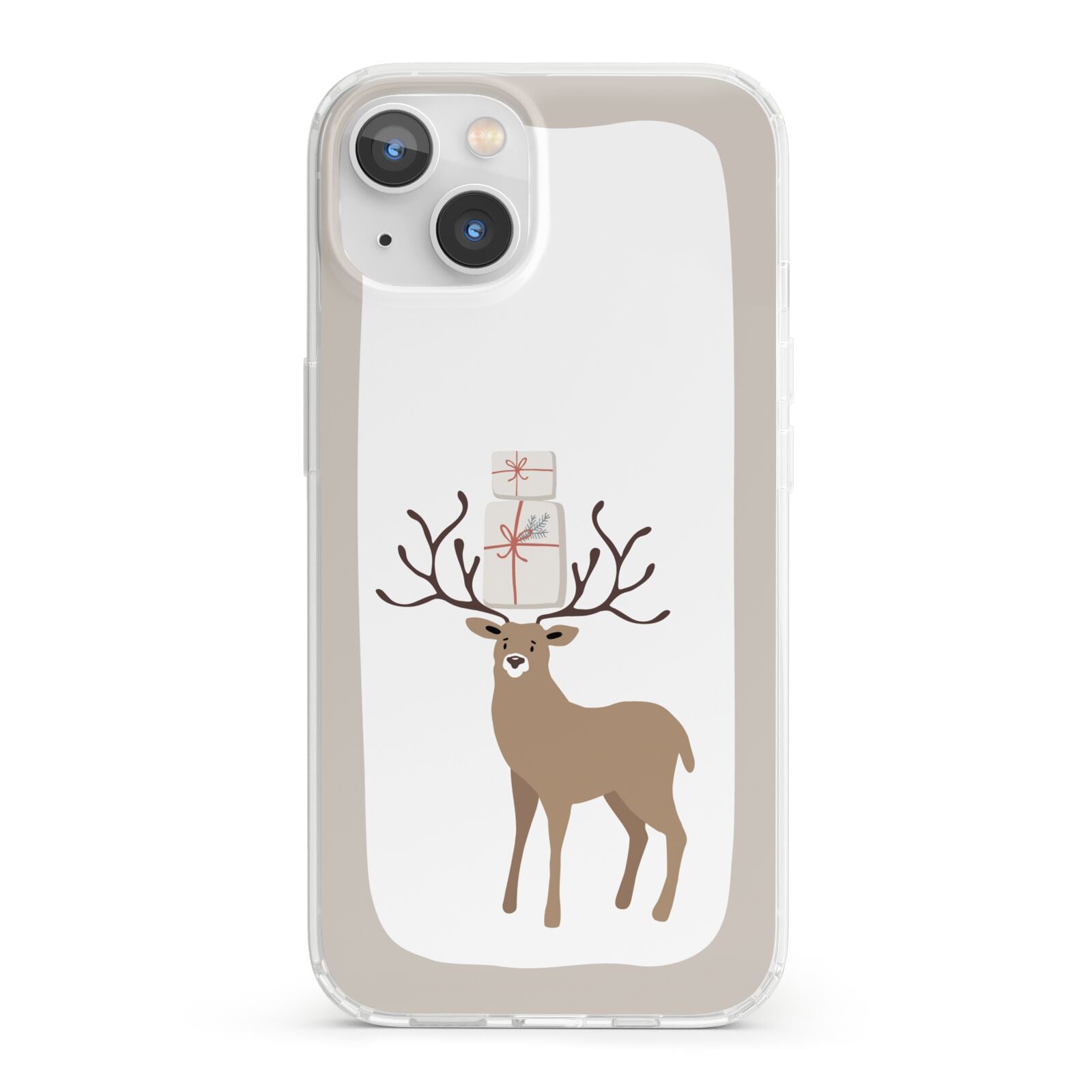 Reindeer Presents iPhone 13 Clear Bumper Case