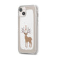 Reindeer Presents iPhone 14 Plus Clear Tough Case Starlight Angled Image