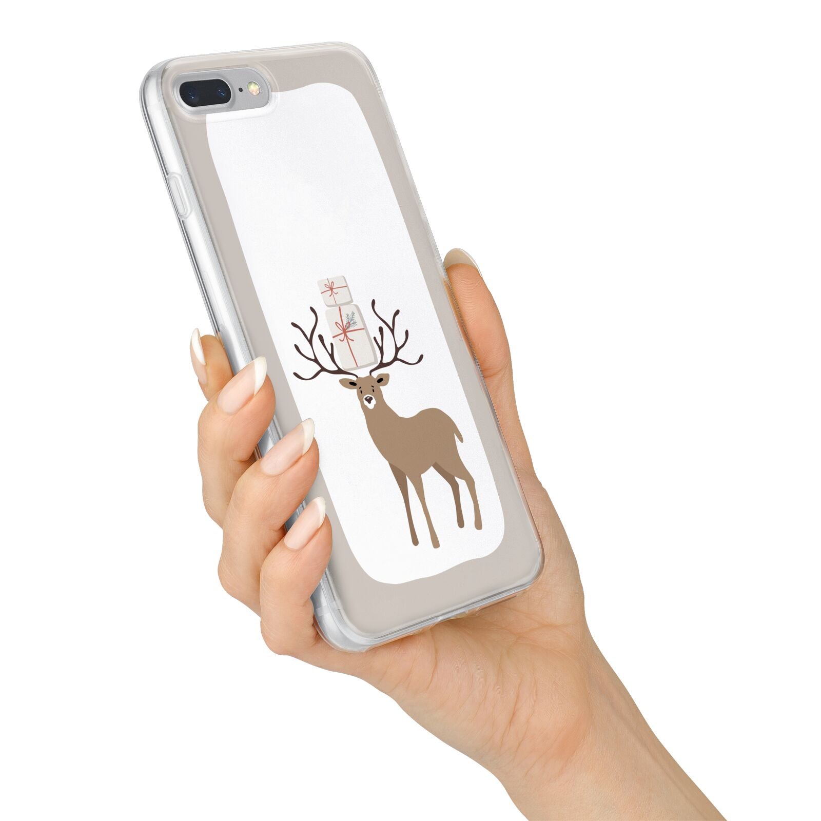 Reindeer Presents iPhone 7 Plus Bumper Case on Silver iPhone Alternative Image