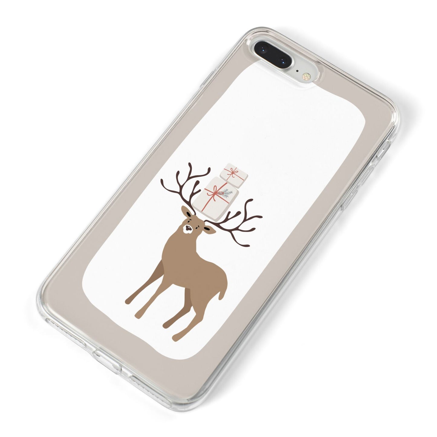 Reindeer Presents iPhone 8 Plus Bumper Case on Silver iPhone Alternative Image