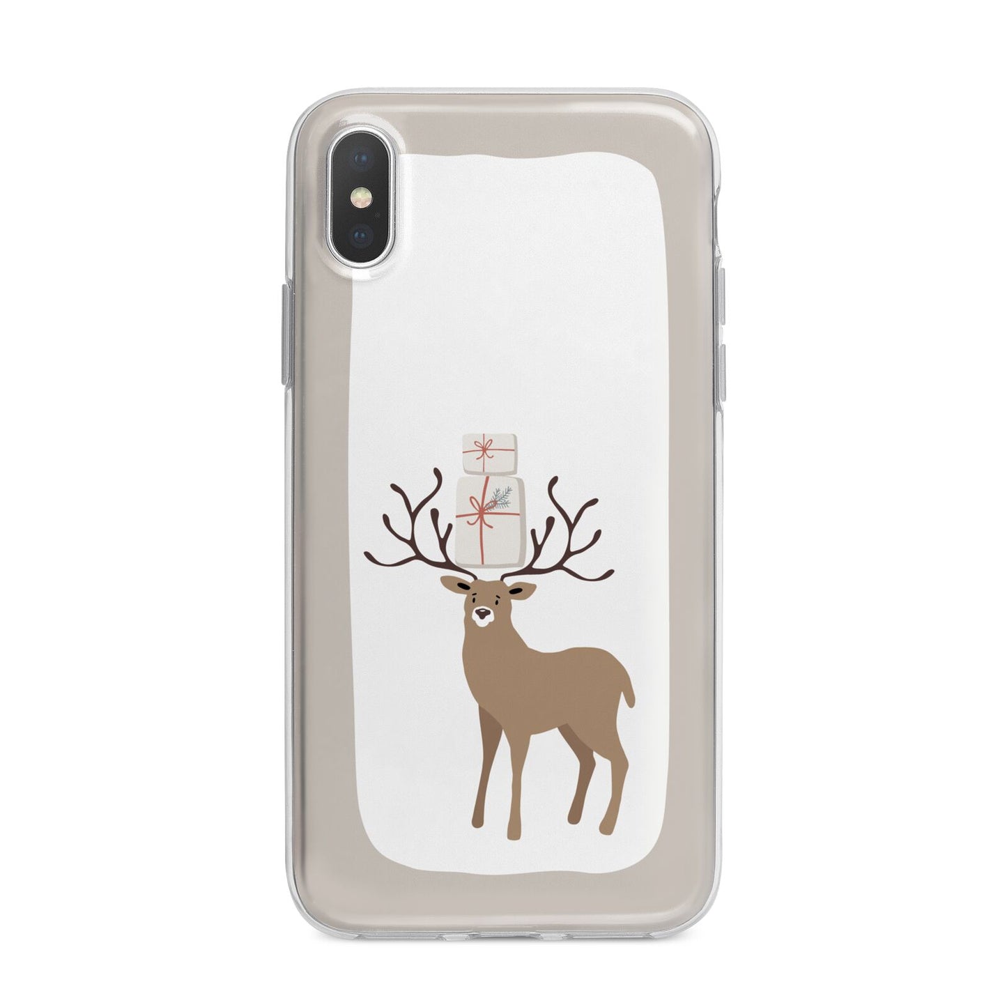 Reindeer Presents iPhone X Bumper Case on Silver iPhone Alternative Image 1