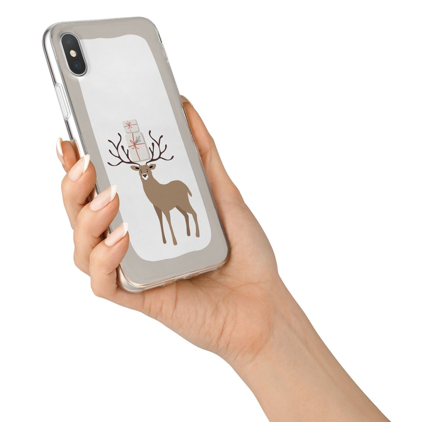 Reindeer Presents iPhone X Bumper Case on Silver iPhone Alternative Image 2