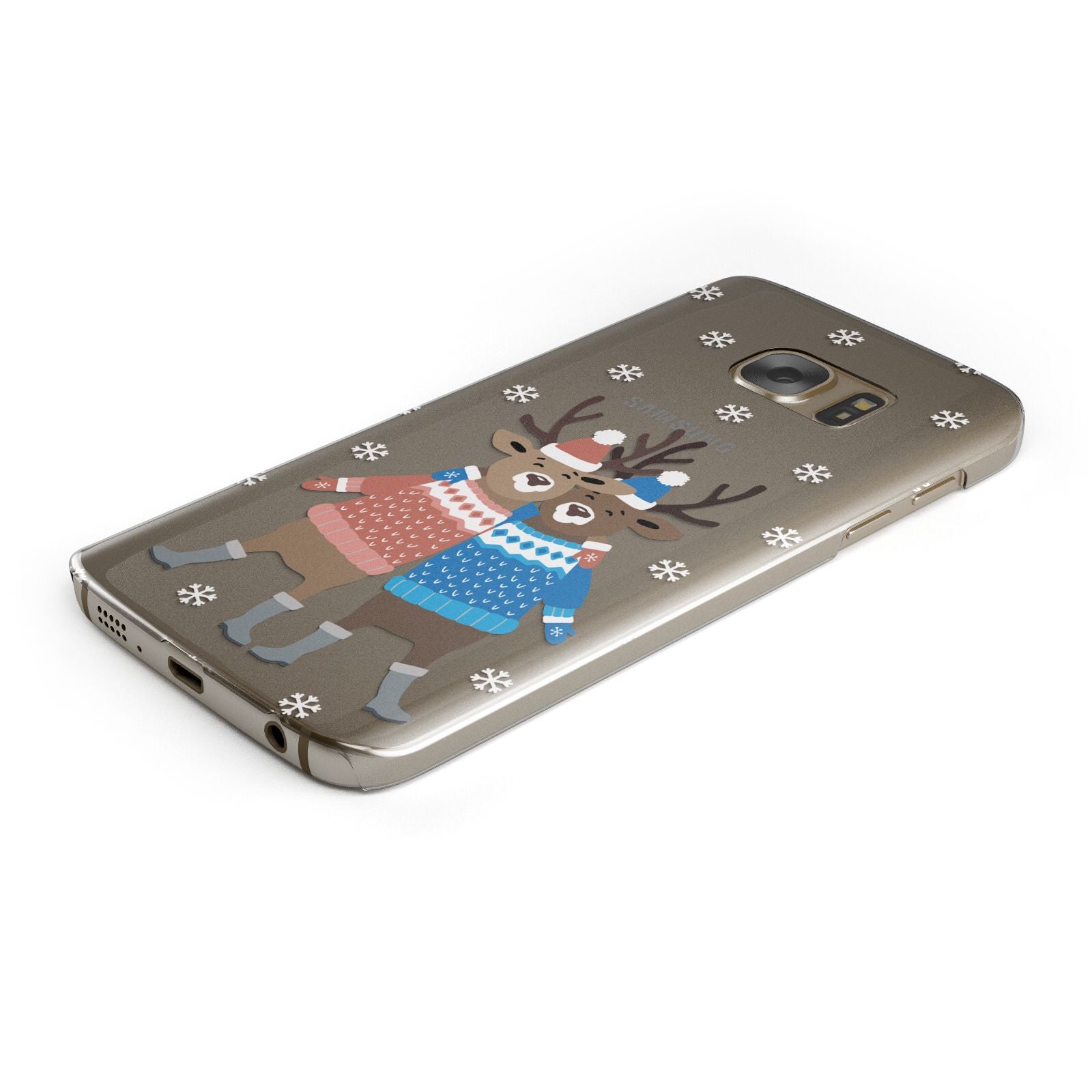 Reindeer Protective Samsung Galaxy Case Angled Image