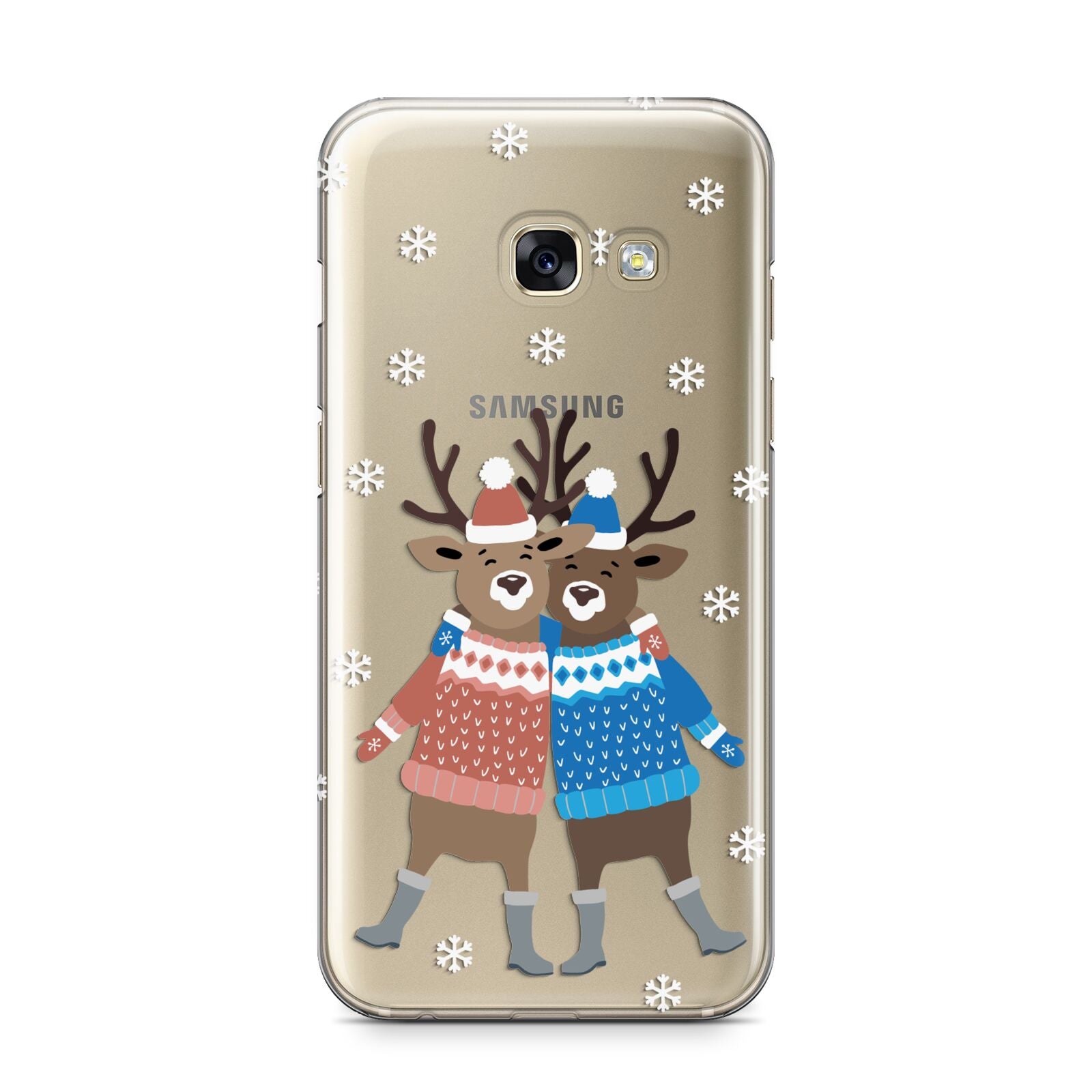 Reindeer Samsung Galaxy A3 2017 Case on gold phone