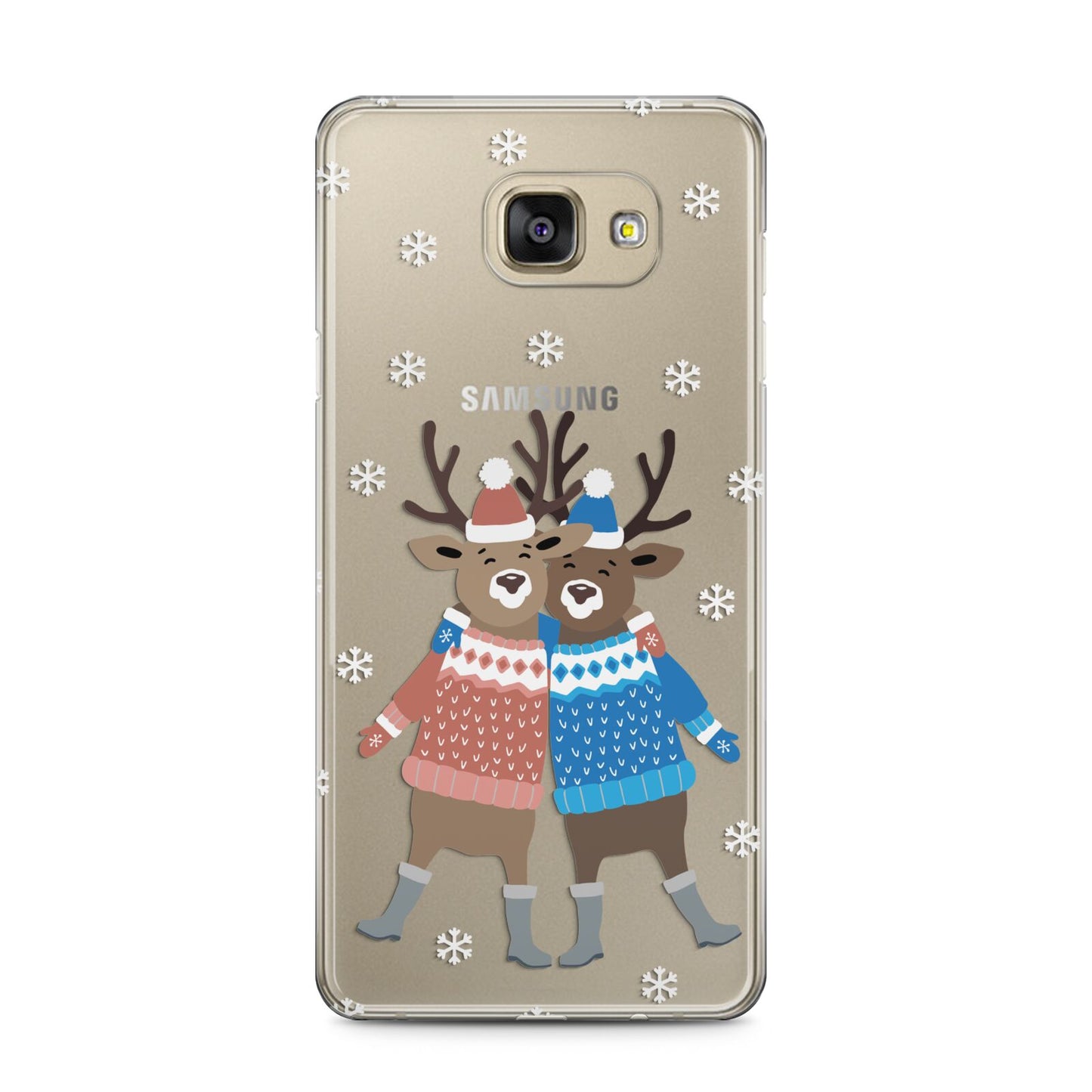 Reindeer Samsung Galaxy A5 2016 Case on gold phone