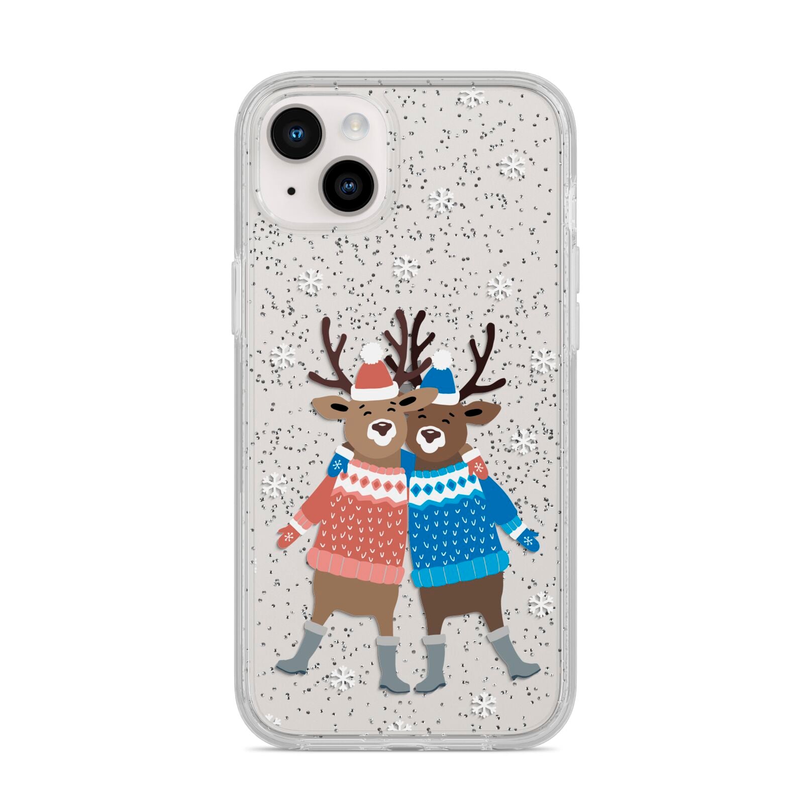 Reindeer iPhone 14 Plus Glitter Tough Case Starlight